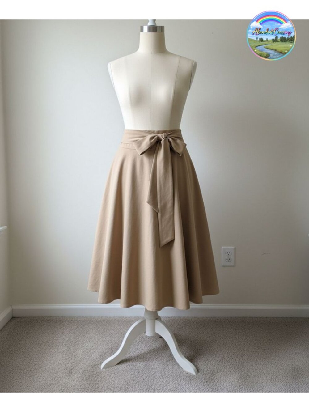 Women High Waisted A-Line Skirt with Pockets